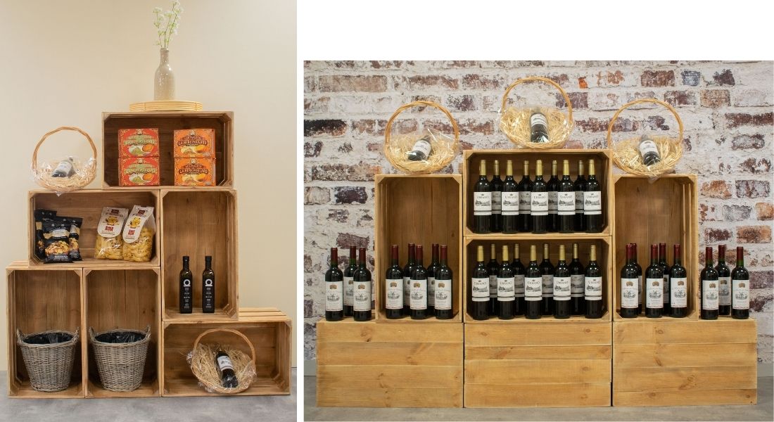 caisses epicerie cave vin